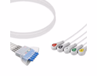 Compatible 5-lead Telemetry ECG Leadwire with Snap end Molded 0.9m IEC (comparable to Philips 989803152081) Reusable, Limb + Chest Lead, Lead Type: Tele IntelliVue, Shielded SKU: EL-TPH5-90S-I