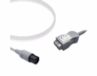 Compatible 3-lead with Respiratory Rate ECG Trunk Cable AHA (comparable to Draeger 2606492(AHA)) Reusable, 2.5m, used with Safety Din Leadwire SKU: ET-3002-D-A
