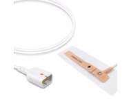 Compatible Adult/Neonate Non-woven Adhesive SpO2 Sensor 0.9m (comparable to Nihon Kohden TL-273T(0.9m)) Disposable SKU: SSD-043-W09AN