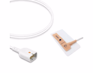 Compatible Infant Non-woven Adhesive SpO2 Sensor 0.9m (comparable to Nihon Kohden TL-274T(0.9m)) Disposable SKU: SSD-043-W09I