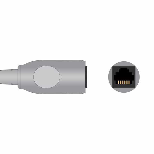 Compatible IBP Adapter Cable (for use with IGEL, used with Abbott/Medex, Transducer) Reusable, 4.0m SKU: IBP-IG-MXT40
