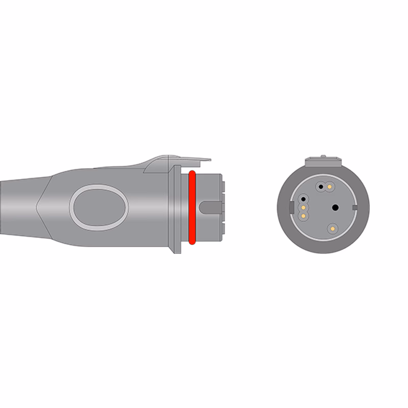 Compatible 2-Channel IBP Adapter Cable (comparable to GE Healthcare 2016995-003, used with B.D., Transducer) Reusable, 4.0m SKU: IBP-MQ-2BD40