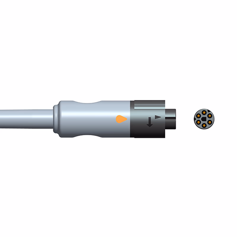 Compatible 2-Channel IBP Adapter Cable (comparable to Nihon Kohden NKD-IBP/LOGICAL2, used with Medex Logical, Transducer) Reusable, 4.0m SKU: IBP-NKA-2MXL40