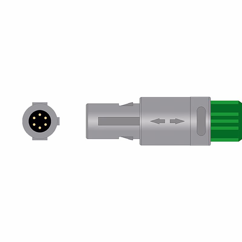 Compatible 4-lead One-Piece ECG Cable with Snap end (for use with Petas) AHA Reusable, Limb Lead, 2.5m+0.9m, Respiratory Rate SKU: EC-4059S-A