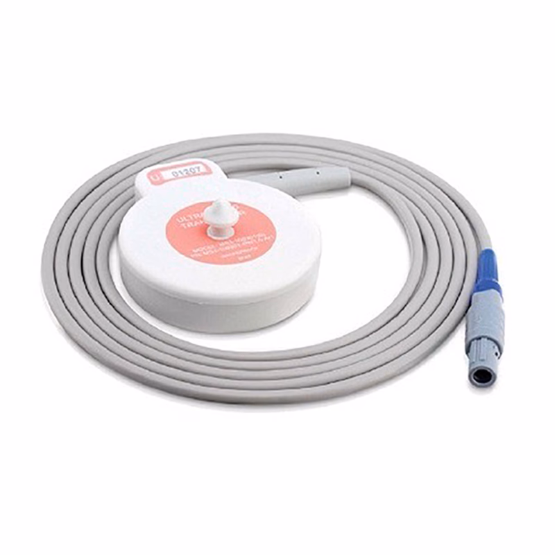 New Original Ultrasonic Transducer - Edan 02.01.210256 8 ultrasound crystals, 1MHz, pink labelcable SKU: 02.01.210256