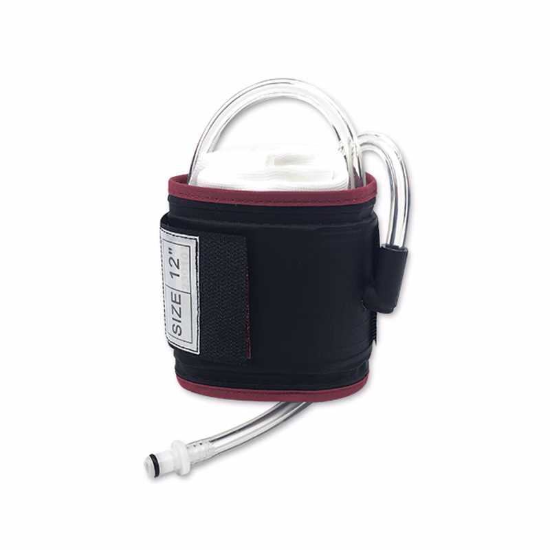 Cylindrical Tourniquet Cuff Single Port/Single Bladder 12' x 3.5" Dark Purple with 30" Tubing Disposable, TPU, with Quick Connector, with Limb Protection Sleeve, Sterile, 1 Pc / Bag SKU: 10-3009
