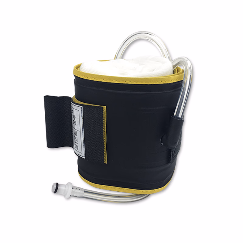Cylindrical Tourniquet Cuff Single Port/Single Bladder 24" x 4" Yellow with 30" Tubing Disposable, TPU, with Quick Connector, with Limb Protection Sleeve, Sterile, 1 Pc / Bag SKU: 10-6110