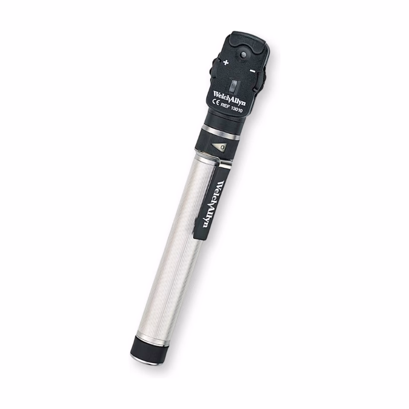 New Original PocketScope 2.5 V Halogen Ophthalmoscope - Welch Allyn 12821 with AA-Battery Handle, Soft Storage Case; 2 Alkaline AA Batteries SKU: 12821