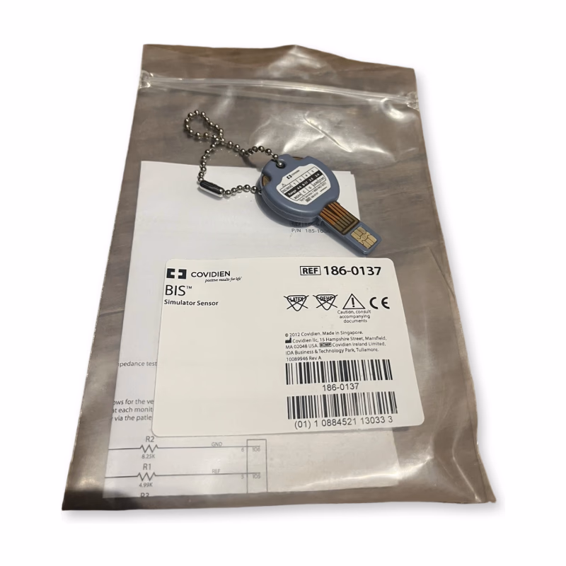 New Original BIS Key Simulator - Covidien 186-0137 The Bispectral Index™ (BIS™) monitoring system processes raw EEG information to provide a direct measurement of the patient’s level of consciousness. SKU: 186-0137