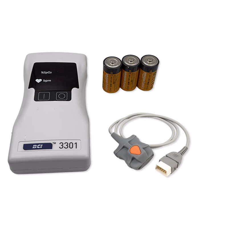 Refurbished Pulse Oximeter Hand with New Sensor - BCI 3301 with new compatible adult Soft Rubber sensor SKU: 3301-R-02