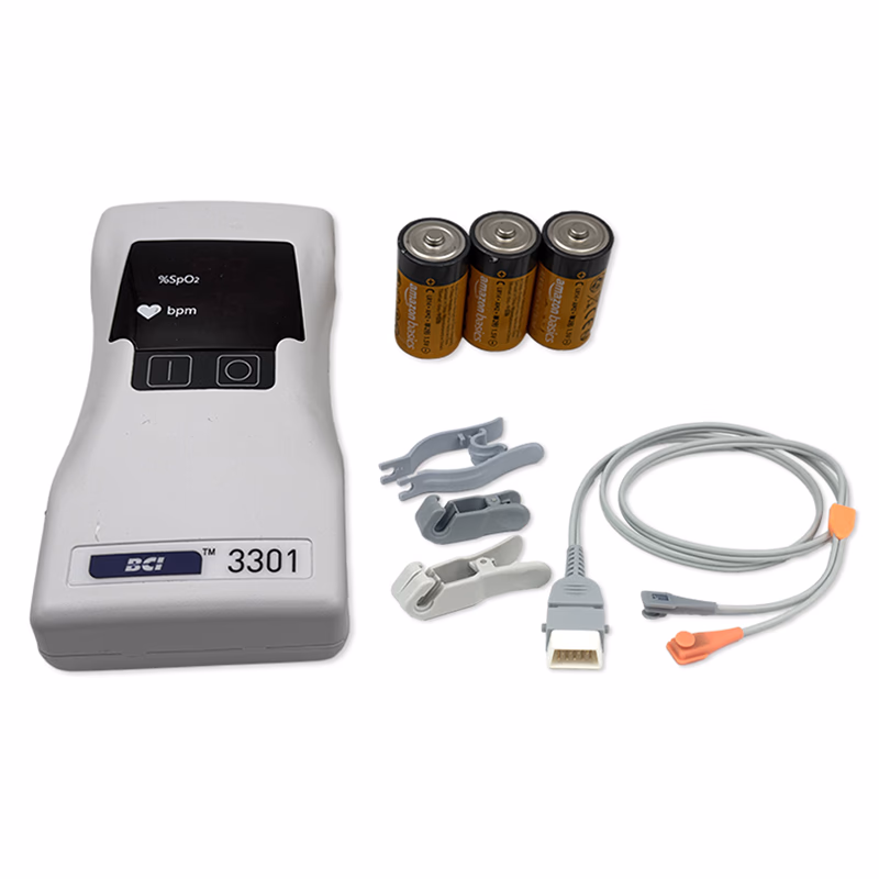 Refurbished Pulse Oximeter Hand with New Vet Accessory - BCI 3301 with new compatible small Vet sensor. SKU: 3301-R-V1