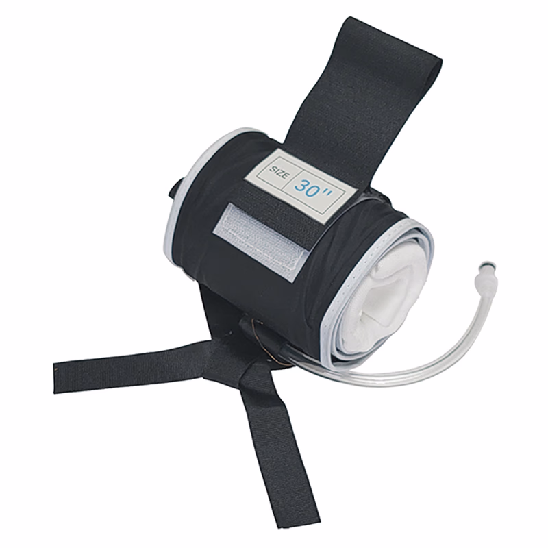 Cylindrical Tourniquet Cuff Single Port/Single Bladder 30" x 4" White with 6" Tubing Reusable, TPU, with Quick Connector, with Limb Protection Sleeve, Non-Sterile, 1 Pc / Bag SKU: 51-7610