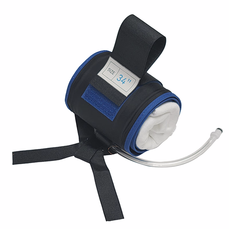 Cylindrical Tourniquet Cuff Single Port/Single Bladder 30" x 4" Blue with 6" Tubing Reusable, TPU, with Quick Connector, with Limb Protection Sleeve, Non-Sterile, 1 Pc / Bag SKU: 51-8610