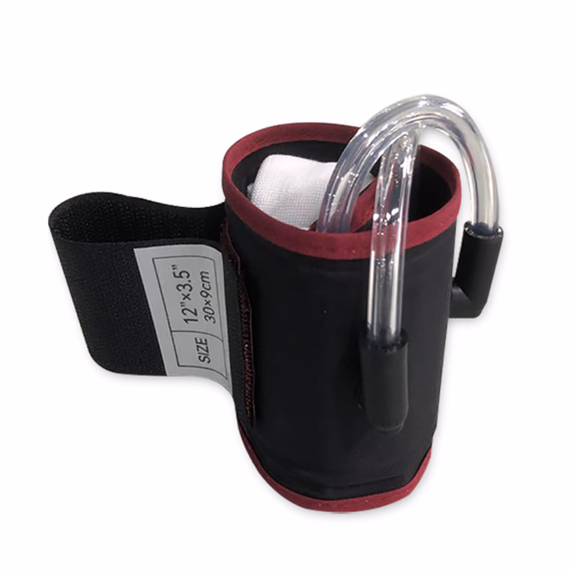 Cylindrical Tourniquet Cuff Dual Port/Single Bladder 12' x 3.5" Dark Purple with 6" Tubing Reusable, TPU, with Quick Connector, with Limb Protection Sleeve, Non-Sterile, 1 Pc / Bag SKU: 61-3009