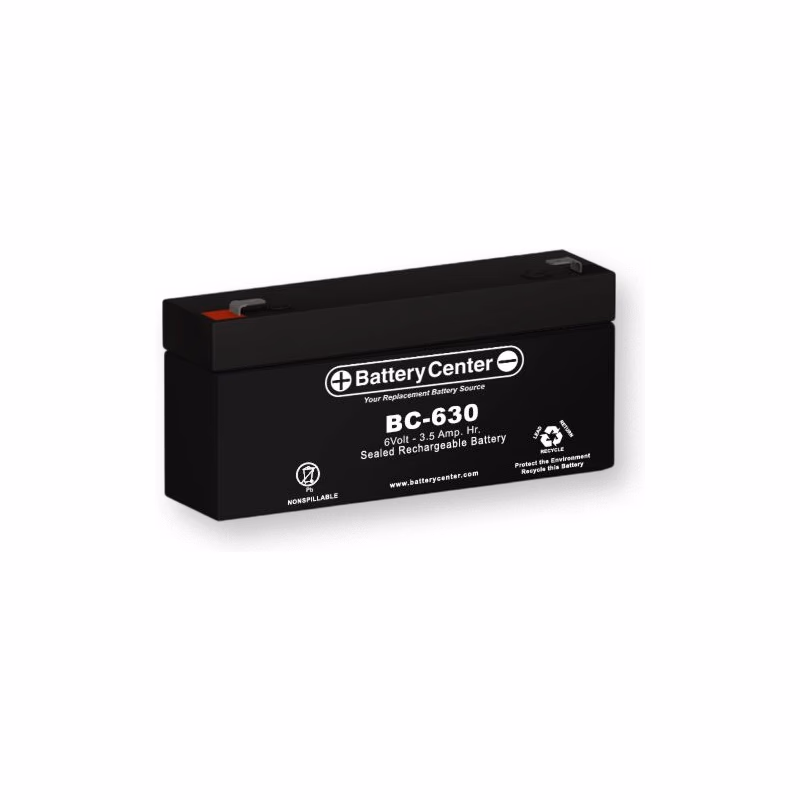 Compatible Sealed Lead Acid Battery, 6V, 3500mAh (comparable to GE Healthcare 2037103-016) for GE Carescape™ V100, Procare NIBP100, 300, 320, 400, 420 Series SKU: BC-630
