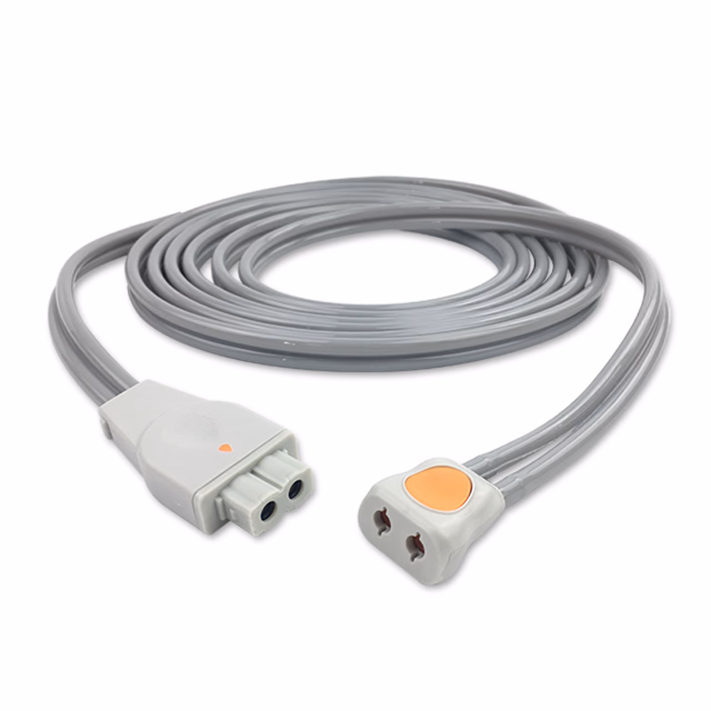 Compatible Adult/Pediatric 2-Tubes BP Air Hose, 1.2m (comparable to GE Healthcare 2087389-001, use with: 2-Tube DINACLICK Cuff)  SKU: BPH-AD12-53-32