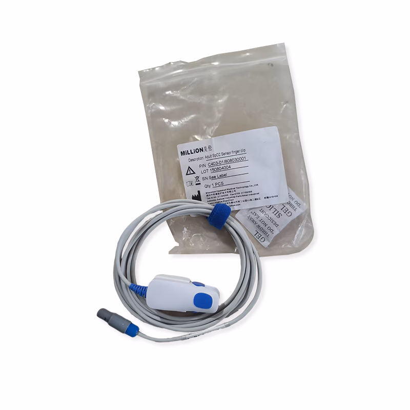 New Original SpO2 Sensor,  Adult, Finger Clip - MILLION CNT02PTG06PHN5/B Blue, 6Pin SKU: CNT02PTG06PHN5/B