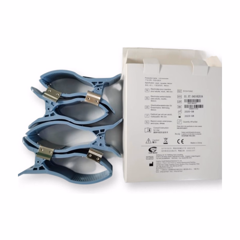 New Original EKG Sunction Clamp Limbs Clips 4.0mm - Edan ECG-FJX42 Edan specified manufacturer 4.0mm limb clips SKU: ECG-FJX42