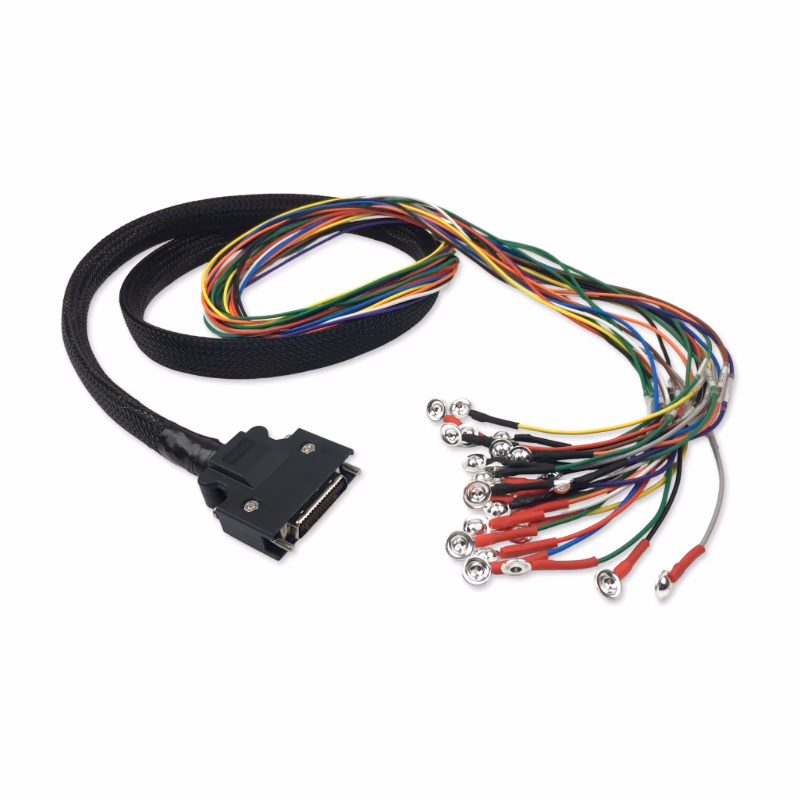 Compatible 26 Leads EEG Cables 26 Leads (use with NCC:Z2N-F-F32-H ),1.5m Reusable, Silver Cup,1pc/bag SKU: EEG-NC26-001