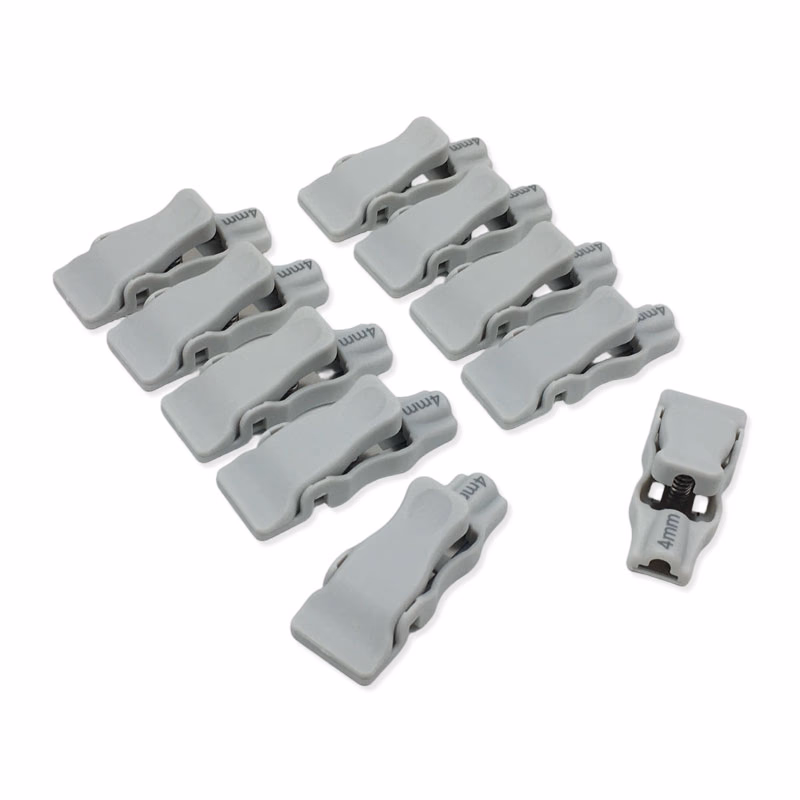 Compatible EKG Adapter, Banana 4mm Female Socket >>Wide Mouth, Gray 1 set/bag, 10 pcs/set SKU: EKA-BW-10
