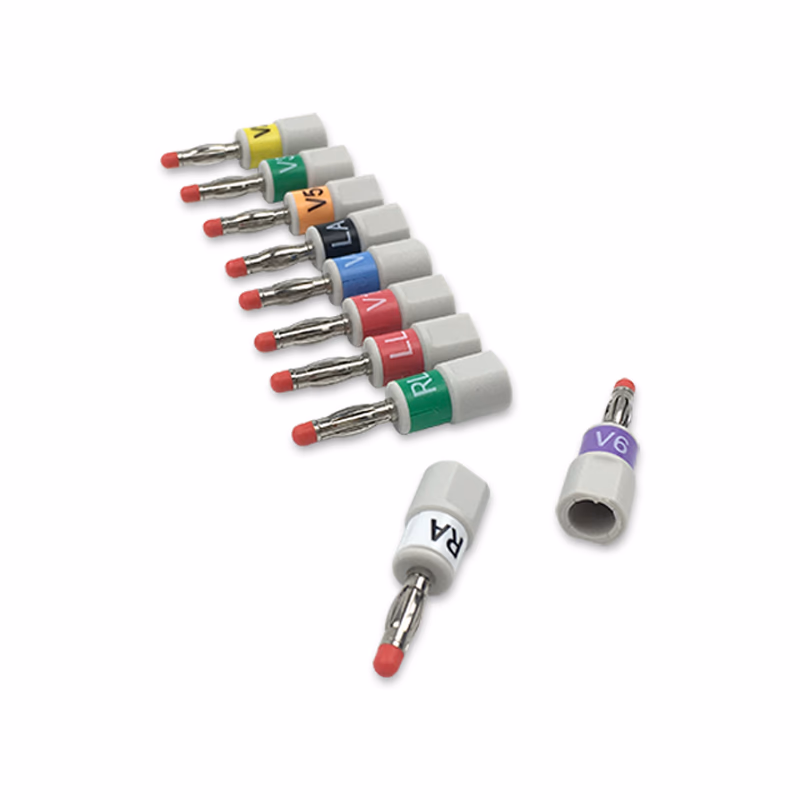 Compatible GE Universal Electrode Adapter, Universal to Banana, 4mm, AHA 1 set/bag SKU: EKA-UB-10-A