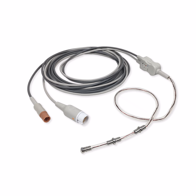 Compatible Esophageal Probe with 3 lead ECG and Temperature Cable, Extra Small Size, 4.0m (L:45mm, D:5mm), (for use with Philips) SKU: EPT-3005R-5C