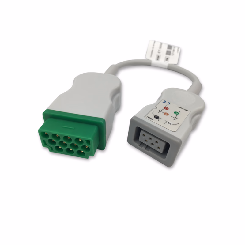 Compatible 5-lead ECG Extension Trunk Cable/Wire (comparable to GE Healthcare 33506) Adapter Cable used with Kendall Leadwires, 2.5m, 5 lead, AHA SKU: ET-5004(025)-CV-A