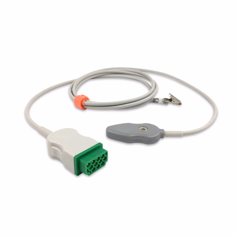 Compatible Fetal Leg Plate (DECG) Cable (2.5m) (comparable to GE Healthcare 2109005-001, Used with Kendall Spiral Electrodes) SKU: FDELA-GE01-SKE