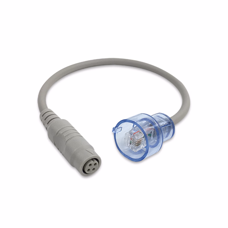 Compatible IBP Transducer Adapter (for use with Medex Inc, used with B.Braun, Transducer) Reusable, 0.3m SKU: IBPC-MXT-BB03