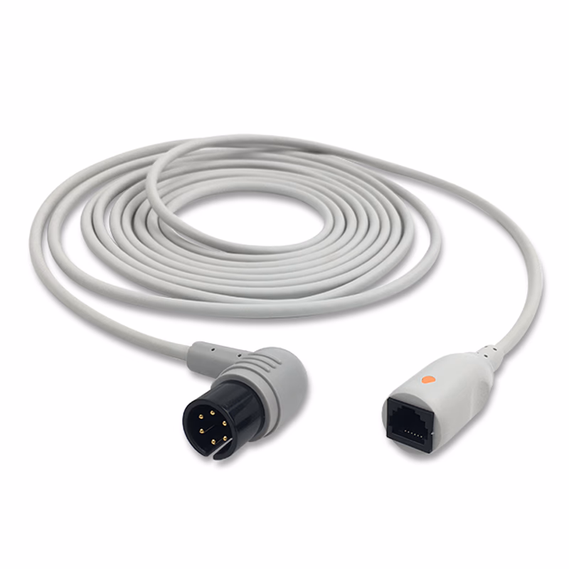 Compatible IBP Adapter Cable (comparable to Zoll 8300-0788-01, used with Abbott/Medex, Transducer) Reusable, 4.0m SKU: IBP-AM02-MXT40