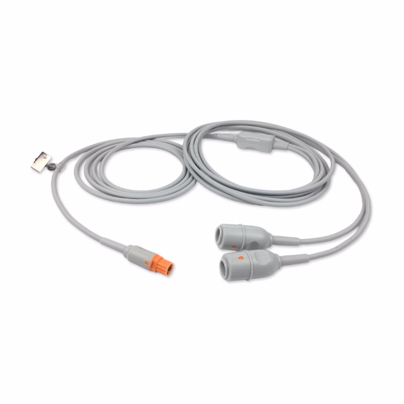 Compatible 2-Channel IBP Adapter Cable (comparable to Siemens 5206607, used with Edwards, Transducer) Reusable, 4.0m SKU: IBP-DGB-2EW40