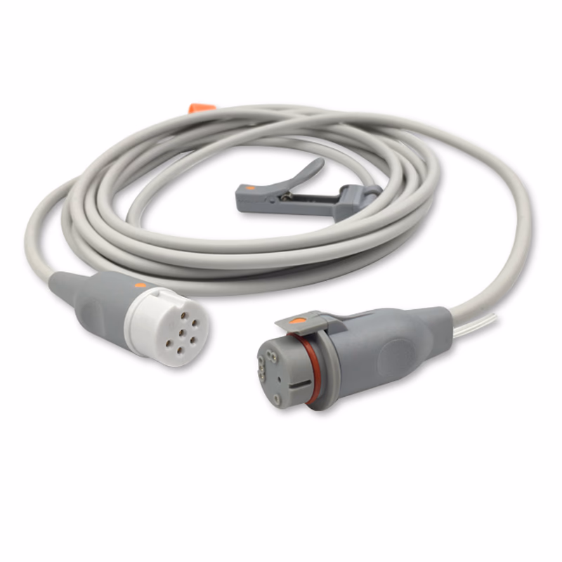 Compatible IBP Adapter Cable (comparable to Datascope 0012-00-1245, used with B.D., Transducer) Reusable, 4.0m SKU: IBP-DT-BD40