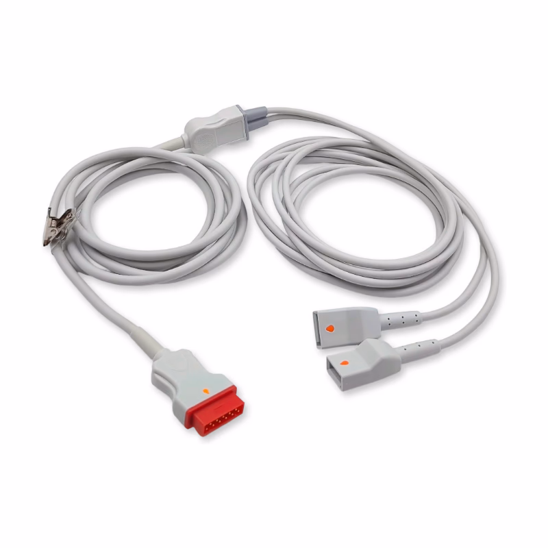 Compatible 2-Channel IBP Adapter Cable (comparable to GE Healthcare 2016997-003, used with Utah, Transducer) Reusable, 4.0m SKU: IBP-MQ-2UT40