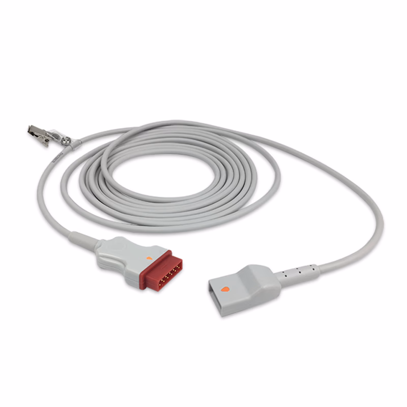 Compatible IBP Adapter Cable (comparable to GE Healthcare 2016997-002, used with Utah, Transducer) Reusable, 4.0m SKU: IBP-MQ-UT40