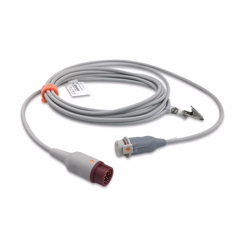 Compatible IBP Adapter Cable (comparable to Mindray 001C-30-70757, used with B.D., Transducer) Reusable, 4.0m SKU: IBP-MRA-BD40