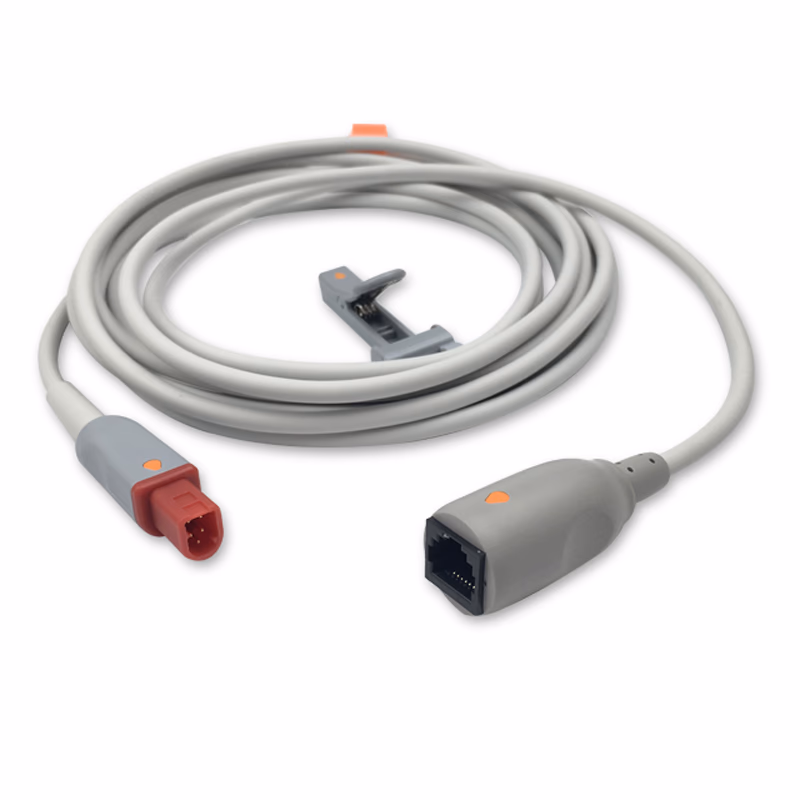 Compatible IBP Adapter Cable (comparable to Mindray 040-000052-00, used with Abbott/Medex, Transducer) Reusable, 4.0m SKU: IBP-MRB-MXT40