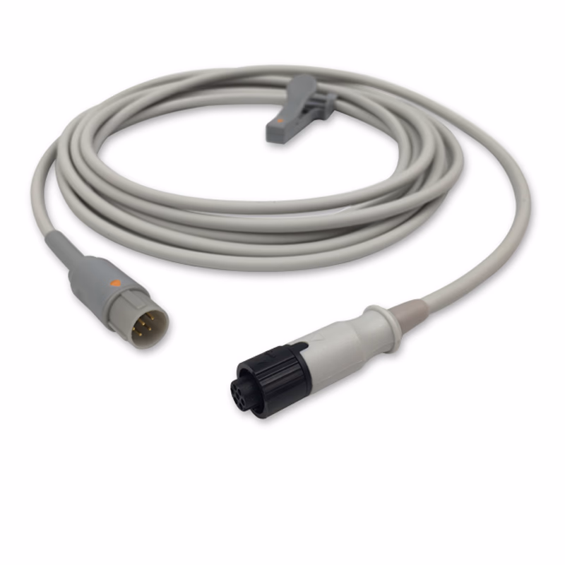 Compatible IBP Adapter Cable (comparable to Nihon Kohden NKD-IBP/LOGICAL, used with Medex Logical, Transducer) Reusable, 4.0m SKU: IBP-NKA-MXL40