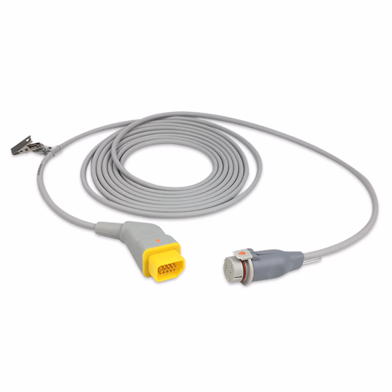 Compatible IBP Adapter Cable (comparable to Nihon Kohden JP-900P, used with B.D., Transducer) Reusable, 4.0m SKU: IBP-NKB-BD40