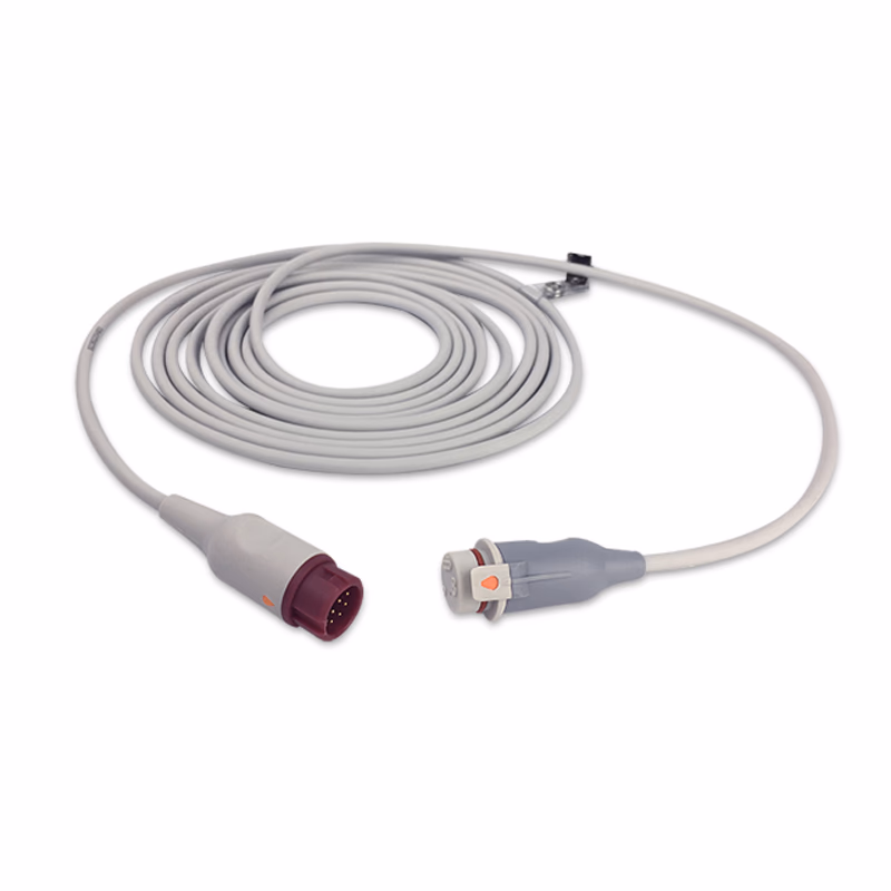 Compatible IBP Adapter Cable (comparable to Philips 684081, used with B.D., Transducer) Reusable, 4.0m SKU: IBP-PH-BD40