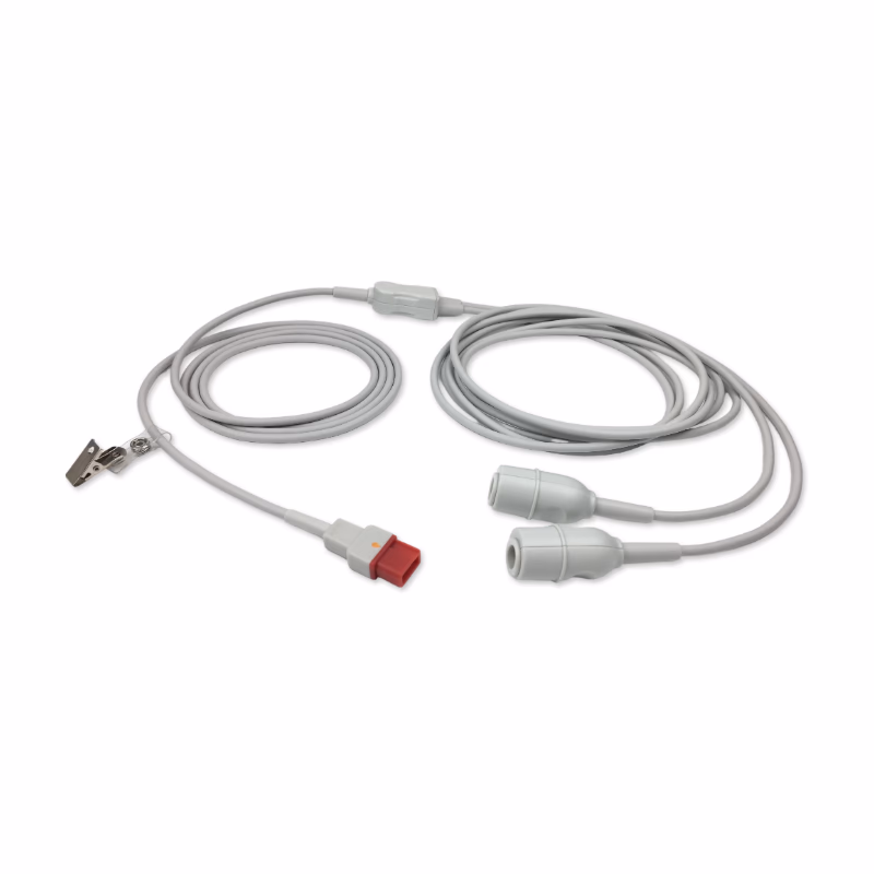 Compatible 2-Channel IBP Adapter Cable (comparable to Spacelabs 700-0292-01, used with Edwards, Transducer) Reusable, 4.0m SKU: IBP-SL-2EW40