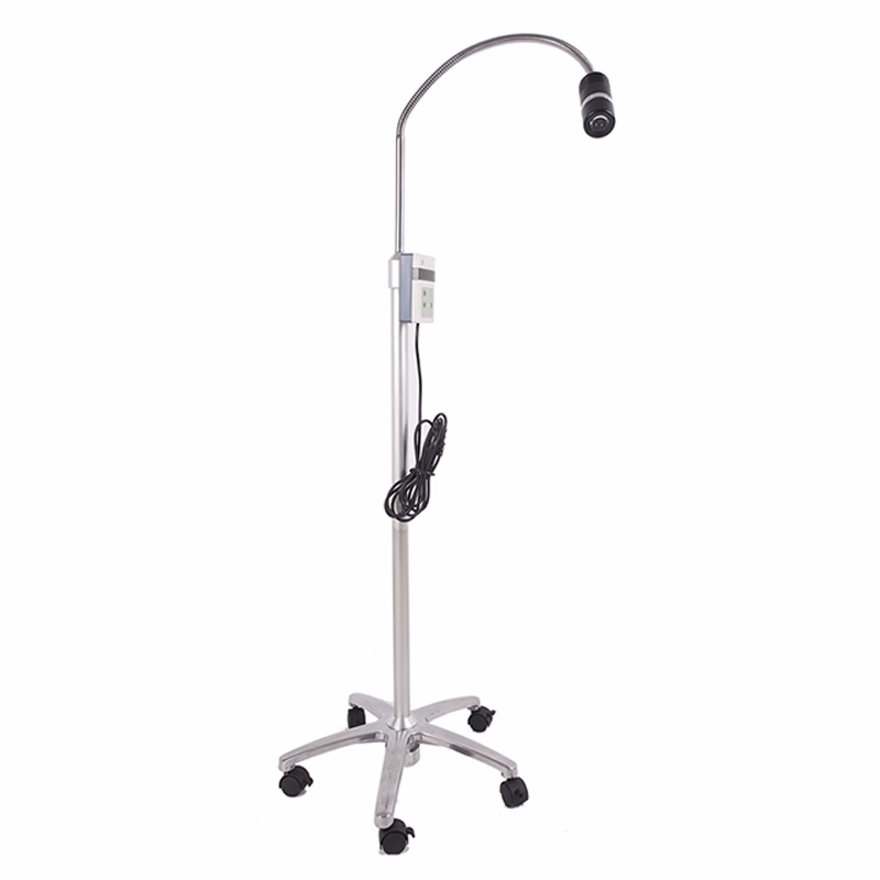 Mobile LED Surgical Gynecological, ENT, Plastic Surgery, Examination Light Auxiliary Lamp, Adjustable Light Spot, Adjustable Luminance Voltage: AC 95~245V 50 / 60HzAC Power:12W Bulb Life:50000hrs Color Temperature:5000±10% Facula diameter:10-270mm Light Intensity:20000-50000LUX Spot Size Adjust:√ Brightness Adjust:√ SKU: JD1200L