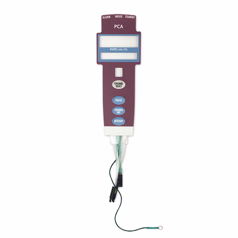 Compatible Membrane Switch (Purple) with Optical Fiber (comparable to BD, used for Alaris 8120) 1 Pc/Bag SKU: KLN-078-03