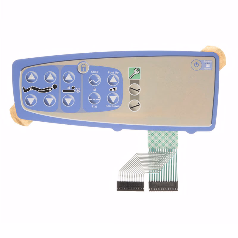 Compatible Left Caregiver Overlay w/Bed Controls only (comparable to Hill-Rom 141281, used for P1170 CareAssist ES) 1 pcs / bag SKU: KLN-093-02