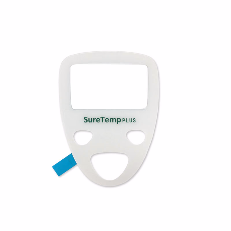 Compatible White Faceplate Label (3 buttons) (comparable to Welch Allyn71209-1000, used for  SureTemp Plus 690) 1 pc SKU: M20-F258