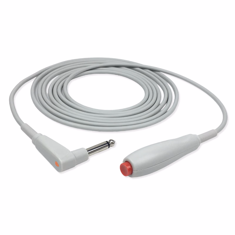 Nurse Call Cable 12ft with plug 1/4"(6.3mm) Right angle for Universal System plug 1/4"(6.3mm) for Universal System SKU: NCCN-002-37