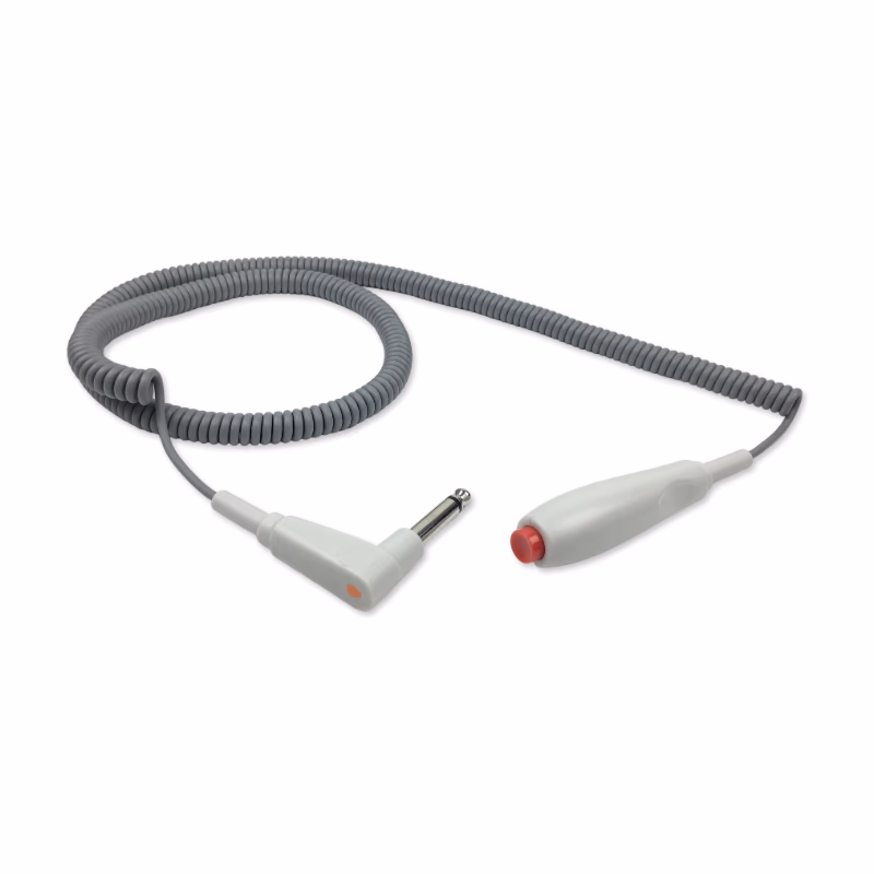 Nurse Call Cable(Normally Open) , coiled 6.35mm plug,3.0m SKU: NCCN-003-10