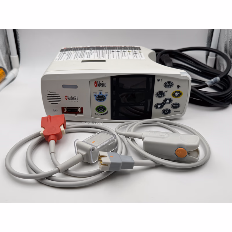 Refurbished Rainbow SET Pulse Oximeter with New Accessory - Masimo Rad-87 with new compatible adult finger sensor and spO2 adapter cable SKU: Rad-87-R-01