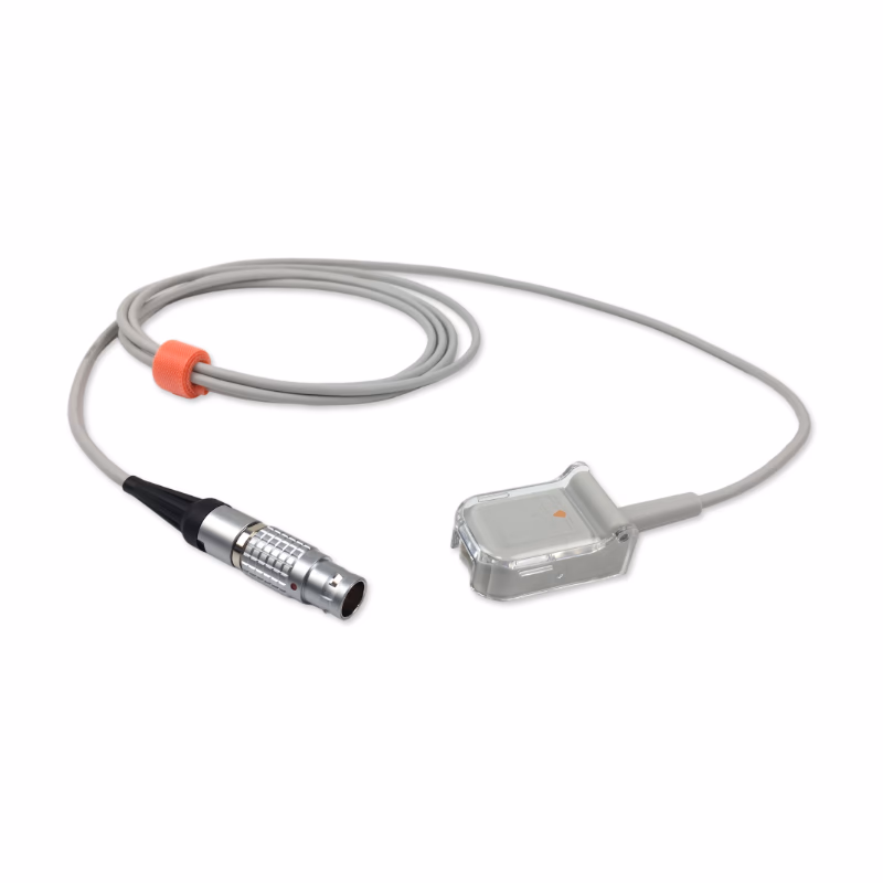 Compatible SpO2 Adapter Cable 2.4m (comparable to Mennen Medical 261-877-070, used with Nellcor Oxismart Sensors) Reusable SKU: SA-092-24