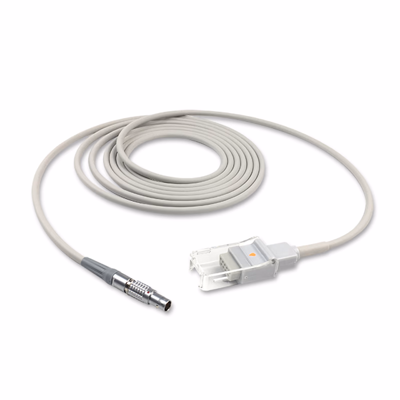 Compatible SpO2 Adapter Cable 3.0m (comparable to Schiller HW-HEMO-00014, used with Nellcor Oxismart Sensors) Reusable SKU: SA-176RB-30