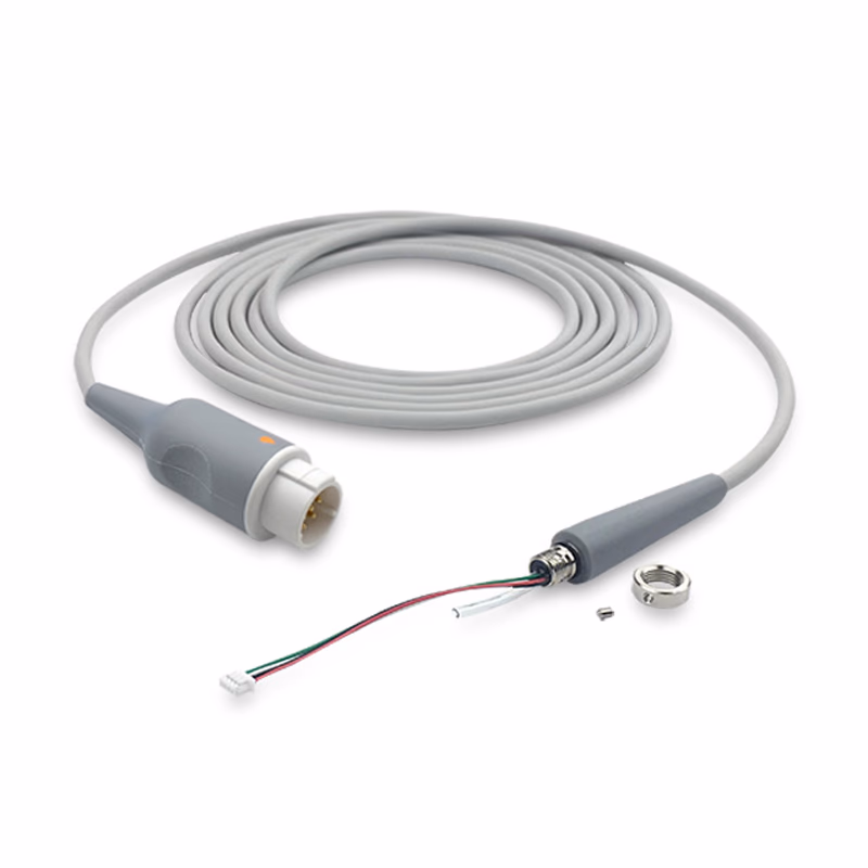 Compatible TOCO Cable Assembly with Screw & Knob, Straight connector, 3.0m (comparable to GE Healthcare, used for 2264HAX/2264LAX ) 1 kit/bag SKU: SP-FTC-GE01S